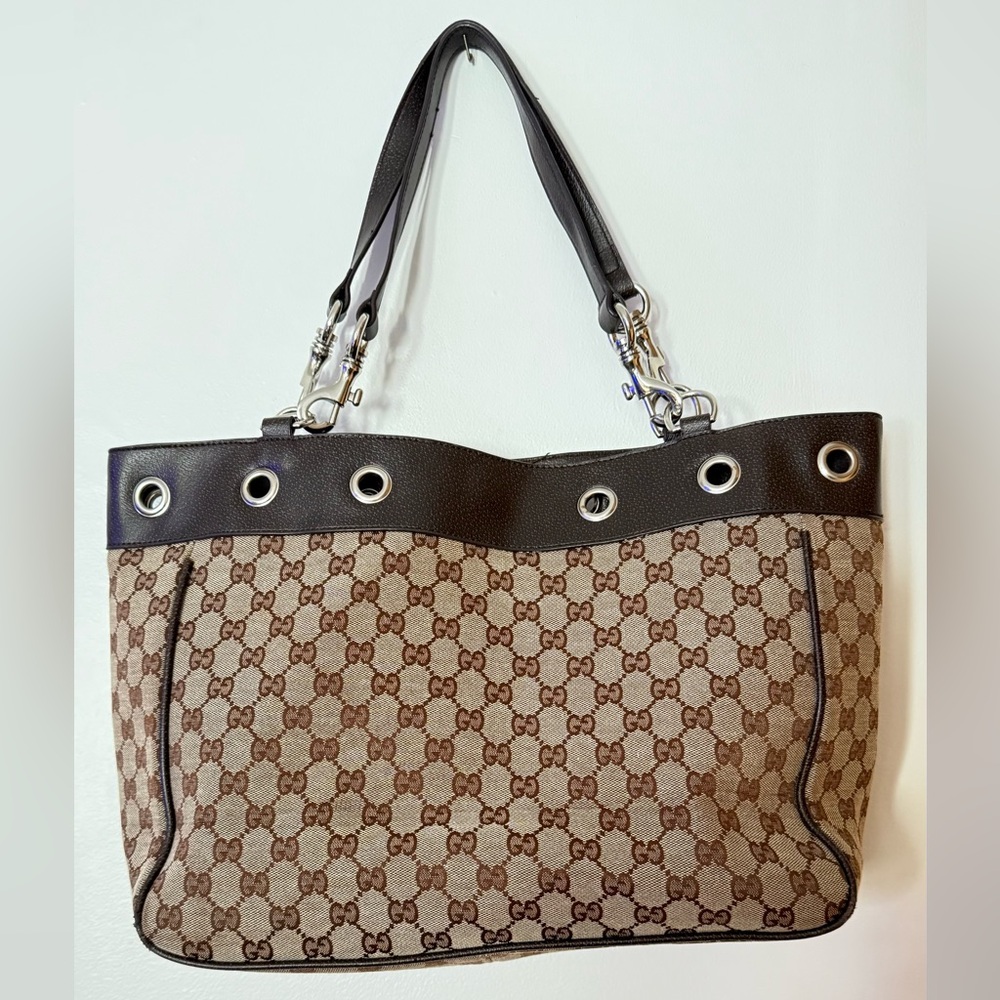 Source Unknown Beige and Brown Patterned Shoulder… - image 2